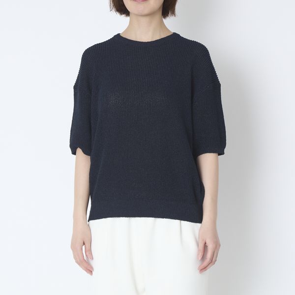 SAIFUKU/洗える畦編み和紙プルオーバー -風通し良く汗のべたつきもない